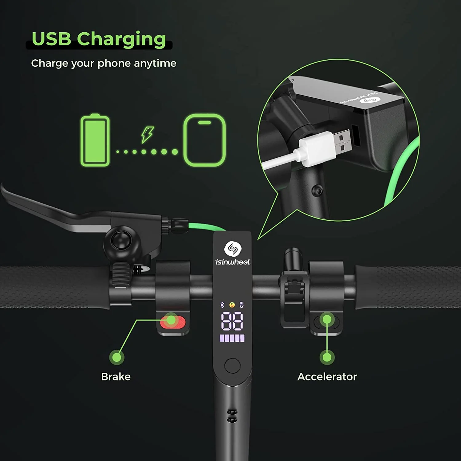 isinwheel S9Max 500W Upgraded Electric Scooter