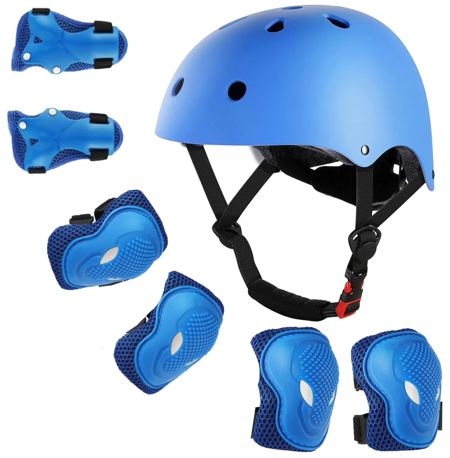 isinwheel Kids Bike Helmet Set Skateboard Knee Pads Wrist Guards