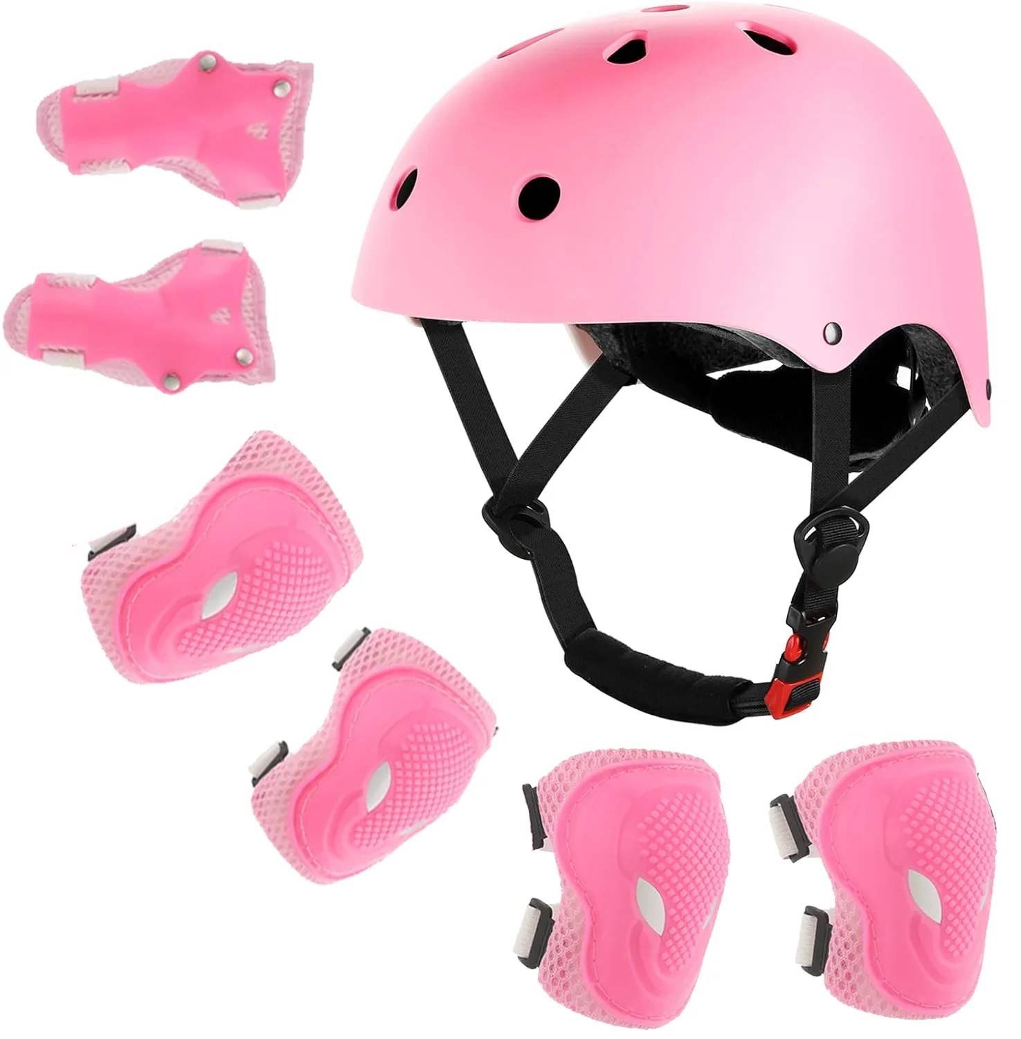 isinwheel Kids Bike Helmet Set Skateboard Knee Pads Wrist Guards